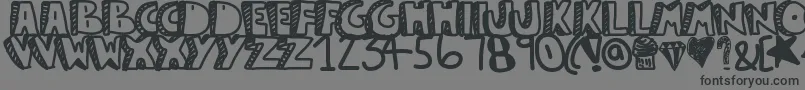 フォントGuestservice – 黒い文字の灰色の背景