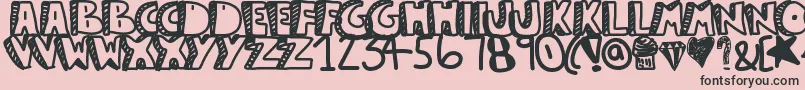 Guestservice Font – Black Fonts on Pink Background