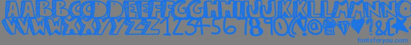 フォントGuestservice – 灰色の背景に青い文字