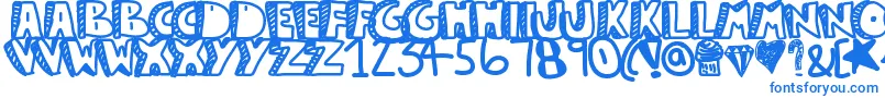 Guestservice Font – Blue Fonts on White Background