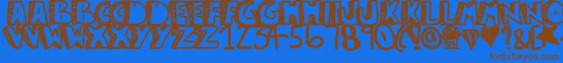 Guestservice Font – Brown Fonts on Blue Background