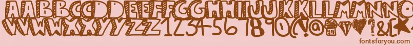 Guestservice Font – Brown Fonts on Pink Background