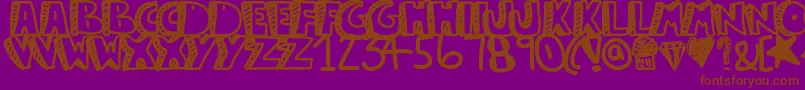 Шрифт Guestservice – коричневые шрифты на фиолетовом фоне