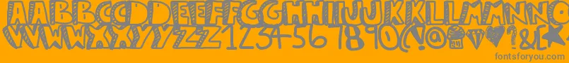 Guestservice Font – Gray Fonts on Orange Background