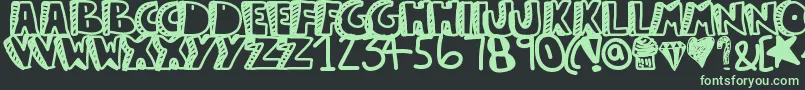 Guestservice Font – Green Fonts on Black Background