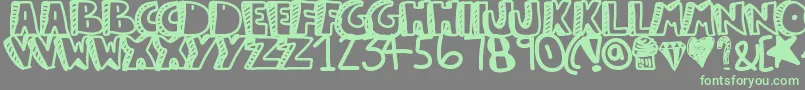 Guestservice Font – Green Fonts on Gray Background