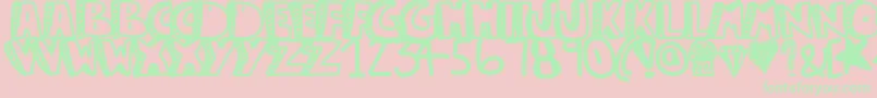 Guestservice Font – Green Fonts on Pink Background