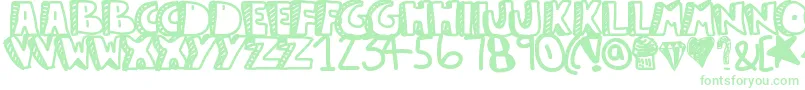 Guestservice Font – Green Fonts on White Background