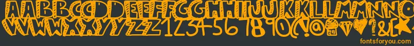 Шрифт Guestservice – оранжевые шрифты на чёрном фоне