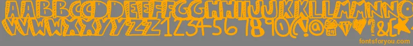 Guestservice Font – Orange Fonts on Gray Background