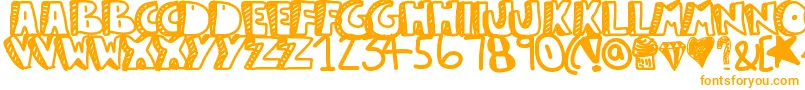 Шрифт Guestservice – оранжевые шрифты на белом фоне