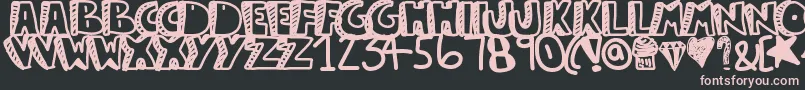 Шрифт Guestservice – розовые шрифты на чёрном фоне
