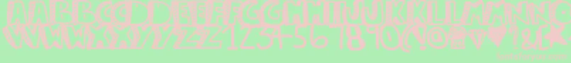 Guestservice Font – Pink Fonts on Green Background