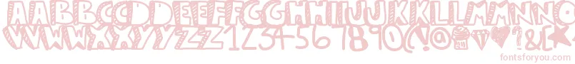 Guestservice Font – Pink Fonts on White Background