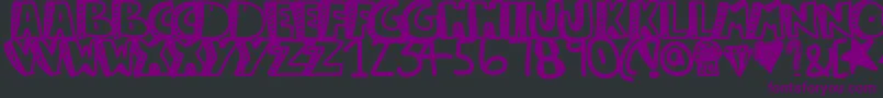 Guestservice Font – Purple Fonts on Black Background
