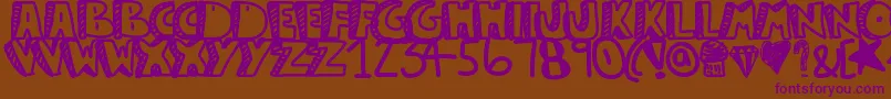 Guestservice Font – Purple Fonts on Brown Background