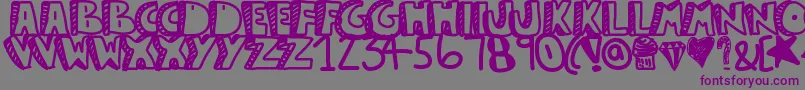 Шрифт Guestservice – фиолетовые шрифты на сером фоне