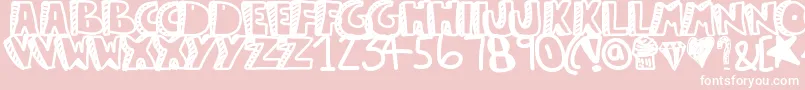 Guestservice Font – White Fonts on Pink Background