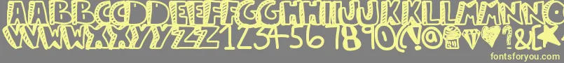 Шрифт Guestservice – жёлтые шрифты на сером фоне