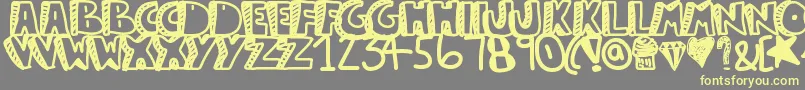 Guestservice Font – Yellow Fonts on Gray Background