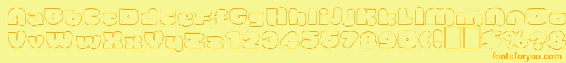 Vinsome Font – Orange Fonts on Yellow Background