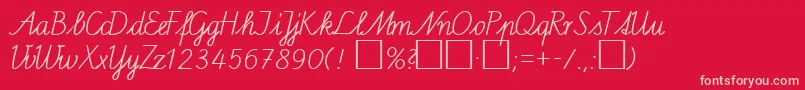 SasDb Font – Pink Fonts on Red Background