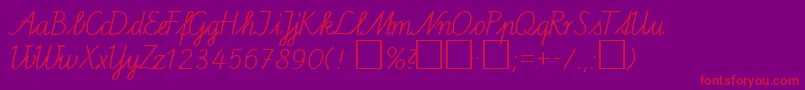 SasDb Font – Red Fonts on Purple Background