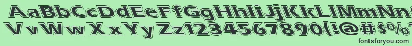 Esascolt Font – Black Fonts on Green Background
