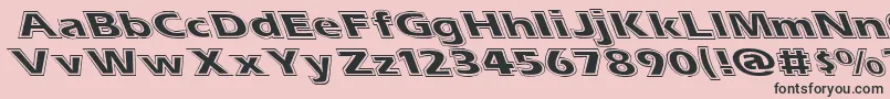 フォントEsascolt – ピンクの背景に黒い文字