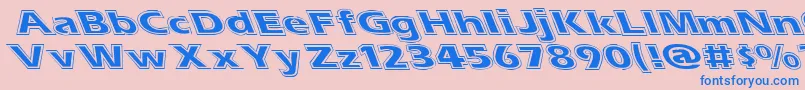Esascolt Font – Blue Fonts on Pink Background