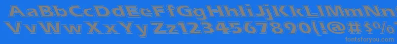 Esascolt Font – Gray Fonts on Blue Background