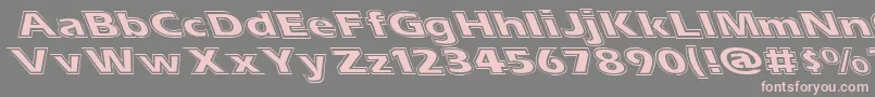 Esascolt-fontti – vaaleanpunaiset fontit harmaalla taustalla