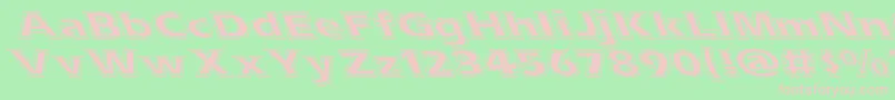 Esascolt-fontti – vaaleanpunaiset fontit vihreällä taustalla