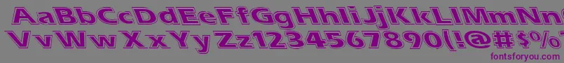 Esascolt-fontti – violetit fontit harmaalla taustalla