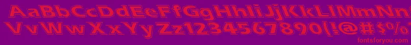 Esascolt Font – Red Fonts on Purple Background