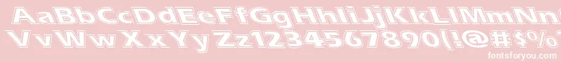 Esascolt Font – White Fonts on Pink Background