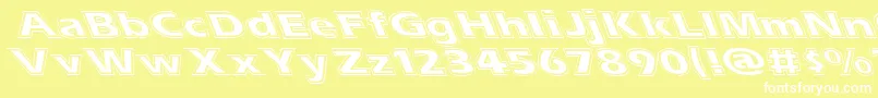 Esascolt Font – White Fonts on Yellow Background