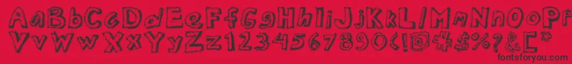 Dottednewspaper Font – Black Fonts on Red Background