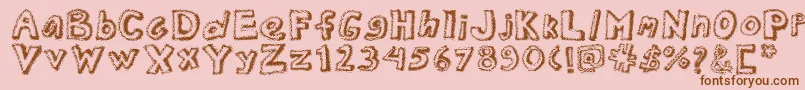 More about Dottednewspaper Font Dottednewspaper Font – Brown Fonts on Pink Background