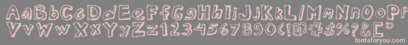 Dottednewspaper Font – Pink Fonts on Gray Background