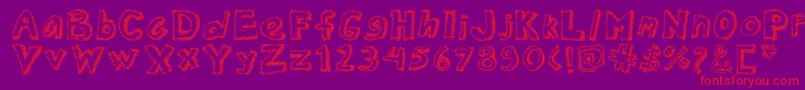 Dottednewspaper Font – Red Fonts on Purple Background