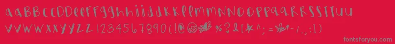 Legouter-Schriftart – Graue Schriften auf rotem Hintergrund