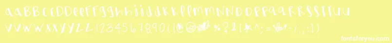 Legouter Font – White Fonts on Yellow Background