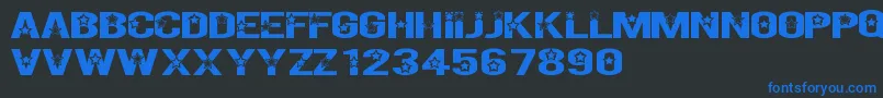 RockXStartTfb Font – Blue Fonts on Black Background