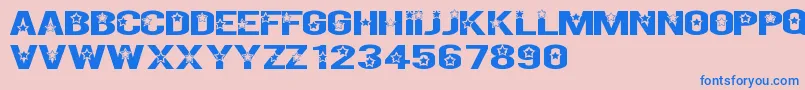 RockXStartTfb Font – Blue Fonts on Pink Background