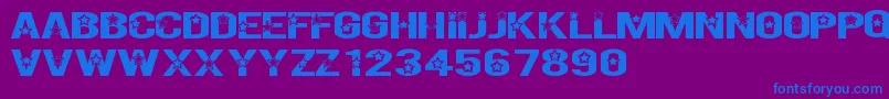 RockXStartTfb Font – Blue Fonts on Purple Background