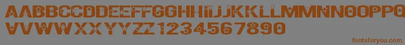 RockXStartTfb Font – Brown Fonts on Gray Background