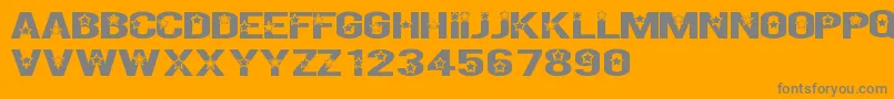 RockXStartTfb Font – Gray Fonts on Orange Background