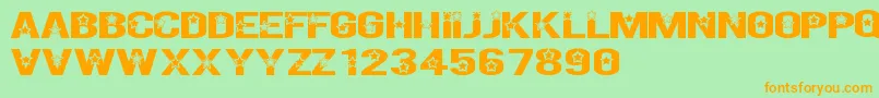 RockXStartTfb Font – Orange Fonts on Green Background