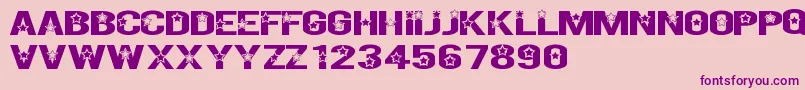 RockXStartTfb Font – Purple Fonts on Pink Background